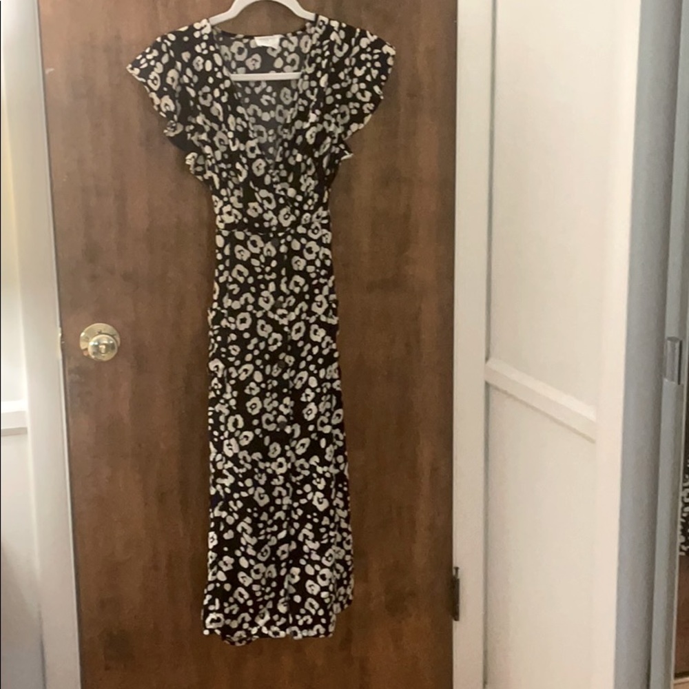 Long animal print dress